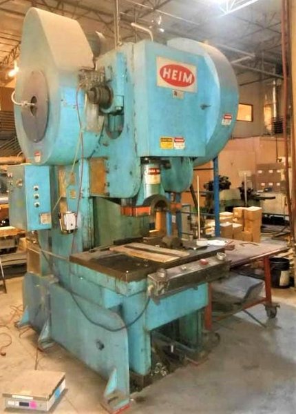 120-Ton HEIM Model 12-OBI-BG, Back Geared OBI Punch Press