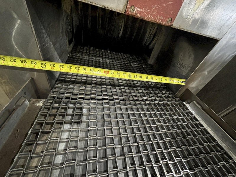 24" W X 11" H RANSOHOFF 3-STAGE STAINLESS STEEL PASS THROUGH BELT CONVEYOR PARTS WASHER, 2003, ELECTRIC HEAT: STOCK #22020
