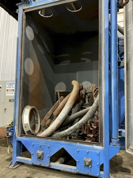 60" x 60" BCP MODEL #A4-9479 SPINNER HANGER SHOT BLAST MACHINE, NEW 1999: YOBRO #26149