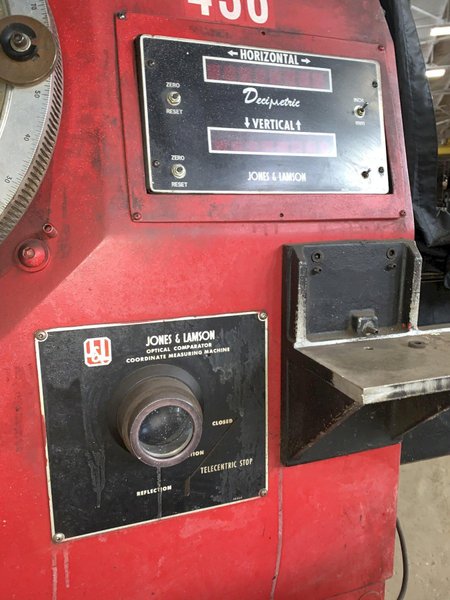 14" JONES &amp; LAMSON OPTICAL COMPARATOR: STOCK #11981