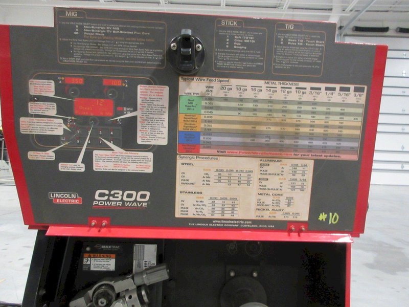 Lincoln Electric Power Wave C300 multi-process power source with an integrated wire feeder- Auction Item