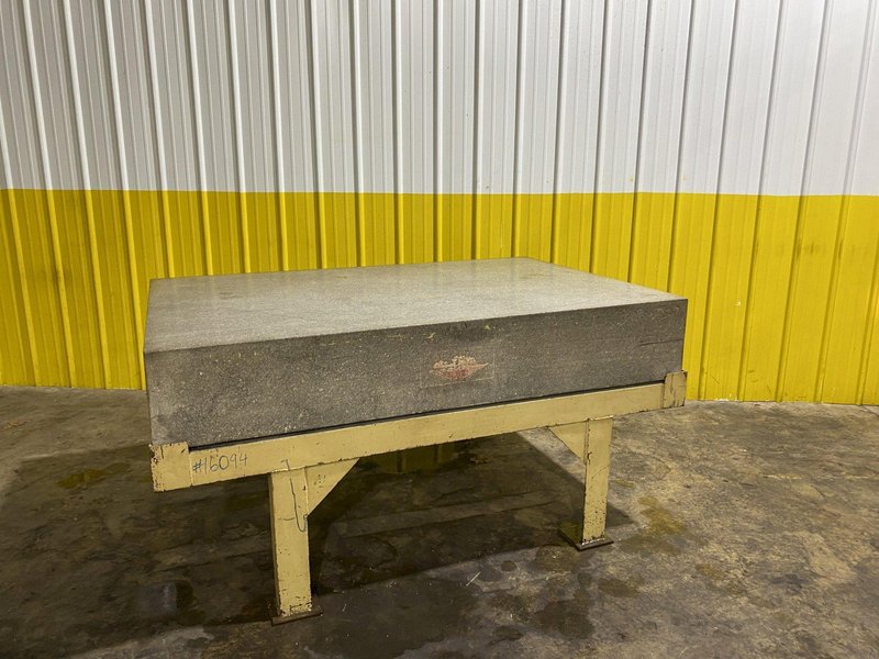 72" X 48" X 12" RAHN GRAY GRANITE PRECISION SURFACE INSPECTION PLATE: STOCK 16094
