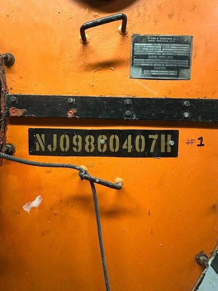 1966 Orr &amp; Sembower 350 HP 3‑pass firetube natural‑gas boiler