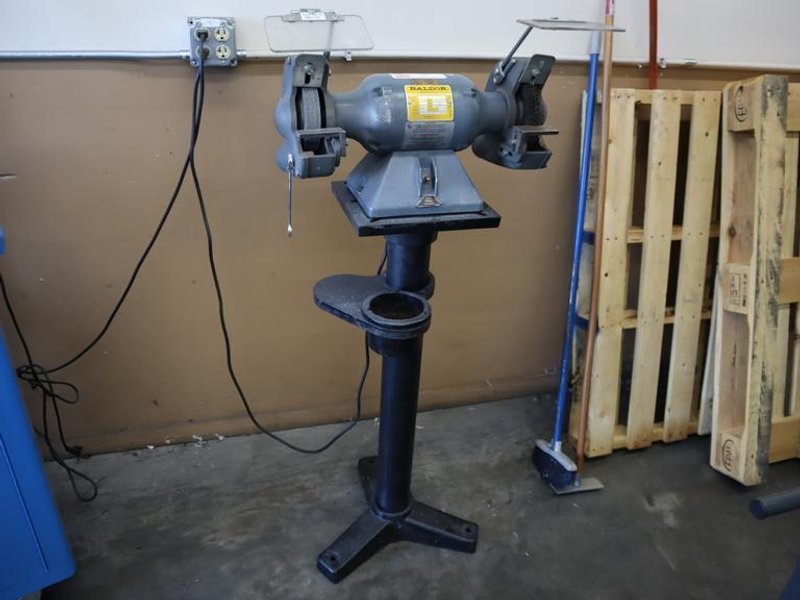 Baldor 7307 6" Double End Pedestal Grinder, 1/2 HP, Work Rests, Eye Shields, Single Phase- Auction Item