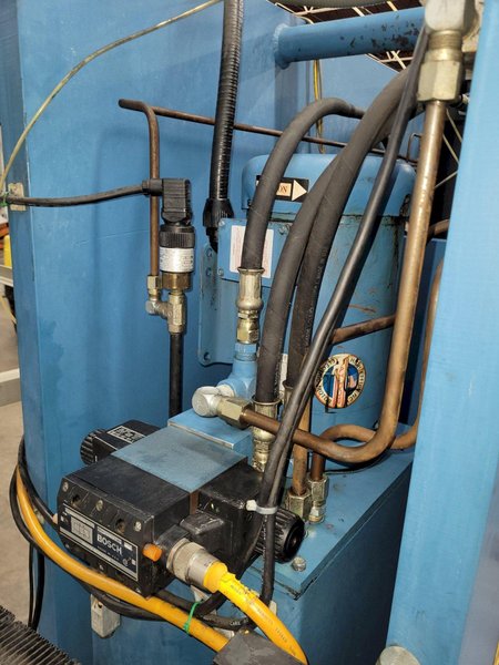 29.5 Ton Neff Model D25-5HS Bench Mounted Hydraulic Press, dual palms, 1995