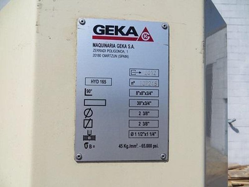 165 TON GEKA MODEL HYDRACORP 165S HYDRAULIC IRONWORKER