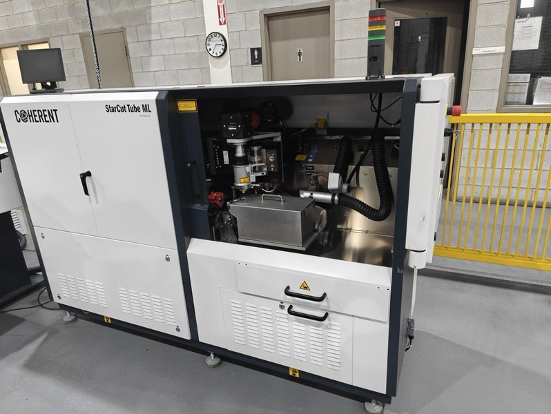 150 Watt Coherent StarCut Tube ML Precision Fiber Laser Tube Cutting System, 2024 – 150W StarFiber 150P, FMB Turbo 2-20 P Bar Loader, Fume Extraction