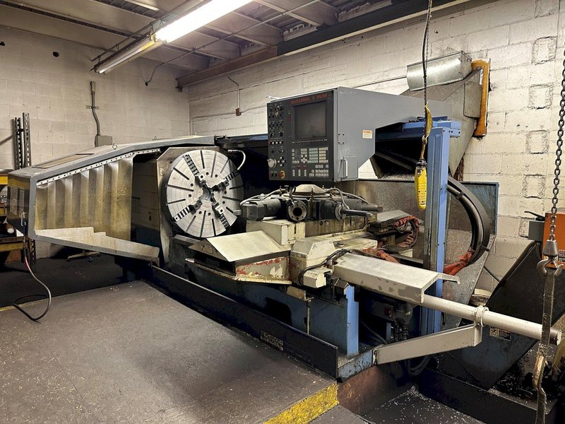 MAZAK POWERMASTER PMNX-1600 HOLLOW SPINDLE CNC TURRET LATHE. STOCK # 0207223