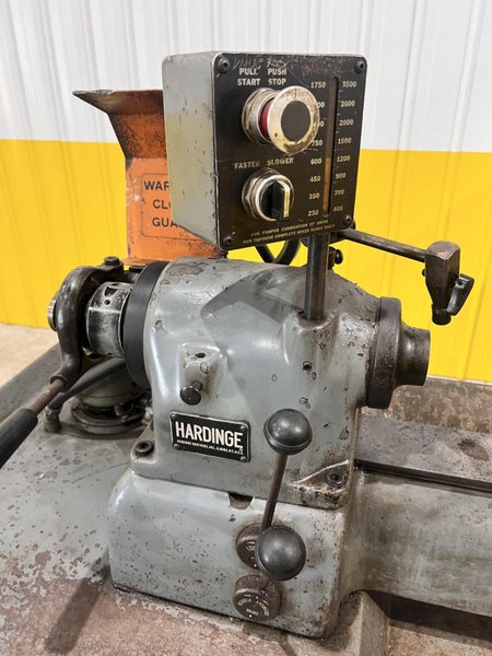 9" X 28" HARDINGE MODEL #DV-59/DSM-59 SECOND OPERATION TURRET ENGINE LATHE: STOCK #21133