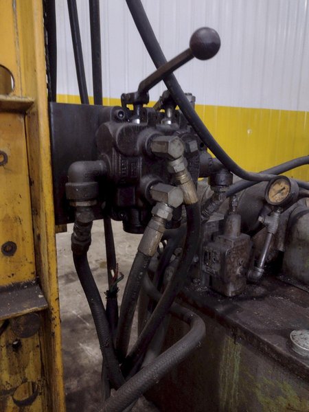 50 TON ENERPAC H-FRAME HYDRAULIC SHOP PRESS: YOBRO #23949