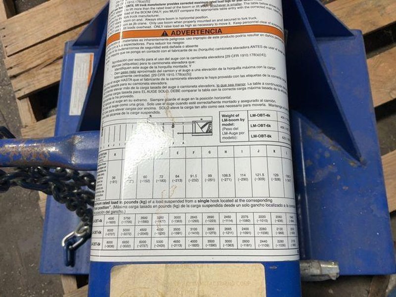 Vestil Manufacutirng Corp 8000 Lbs Orbit Telescoping Lift Boom - Lm-obt-8-24