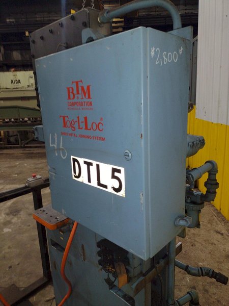 20 TON BTM MODEL #P20F TOG-L-LOC AIR TOGGLE SHEET METAL PRESS: YOBRO #24795
