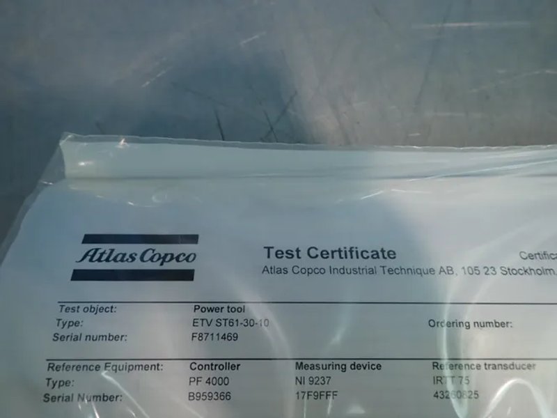 Atlas Copco Nutrunner - 8433202392 / Etv St61-30-10
