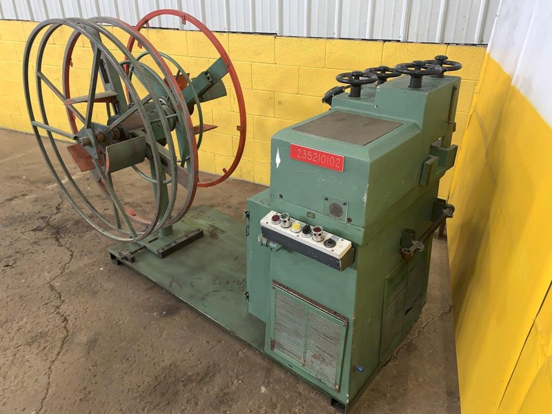 4.7" X .040" BRUDERER MODEL #12120B 19 ROLL PRECISION LEVELER &amp; DOUBLE END UNCOILER: STOCK 13024