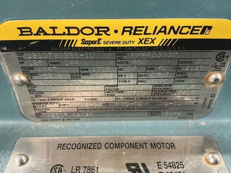 Baldor-reliance  125 Hp  Motor - 1210799285-10