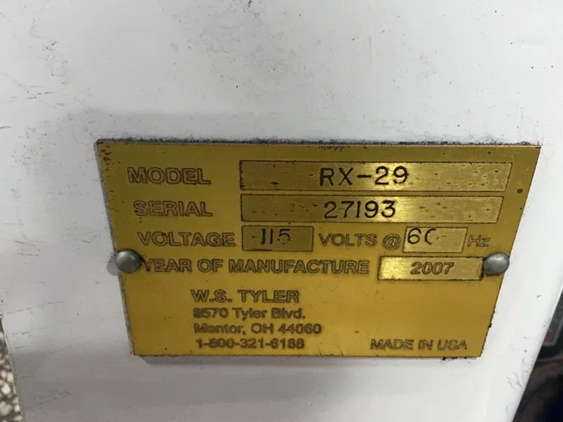 W.s. Tyler 8” Diameter Tray Sieve Shaker - Rx-29