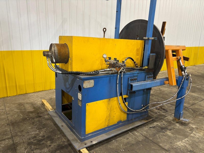 15,000 LBS X 24" DAHLSTROM MODEL #15H-24-1824 MOTORIZED UNCOILER COIL REEL: YOBRO #24234