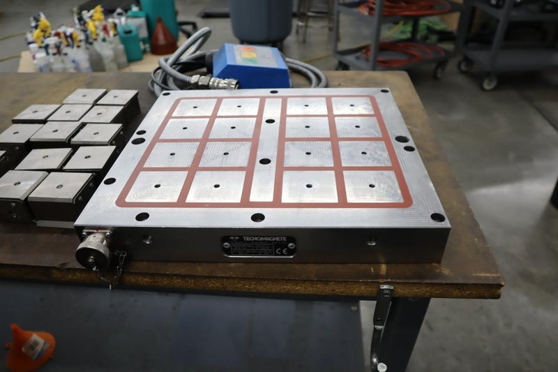 Tecnomagnete Electronic Magnetic Workholding Chuck with Control and Magnetic Blocks, 14" x 16" Base- Auction Item