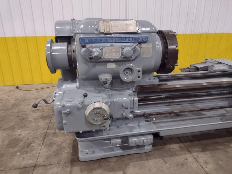 28" X 144" LODGE &amp; SHIPLEY 8-7/8" HOLLOW SPINDLE ENGINE LATHE 8-7/8" HOLE: STOCK #24032