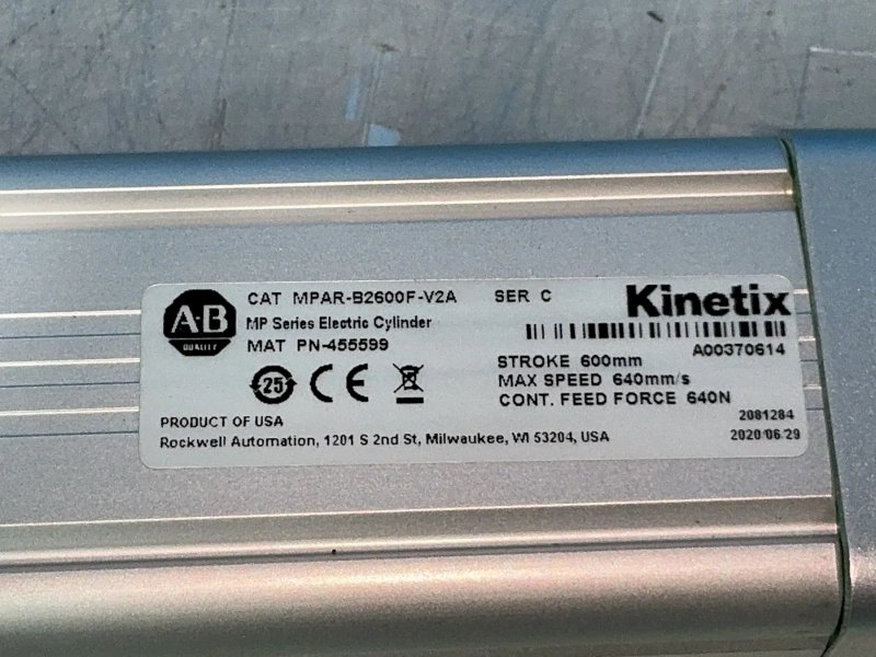 Allen Bradley  Mp Series Electric Cylinder  - Mpar-b2600f-v2a