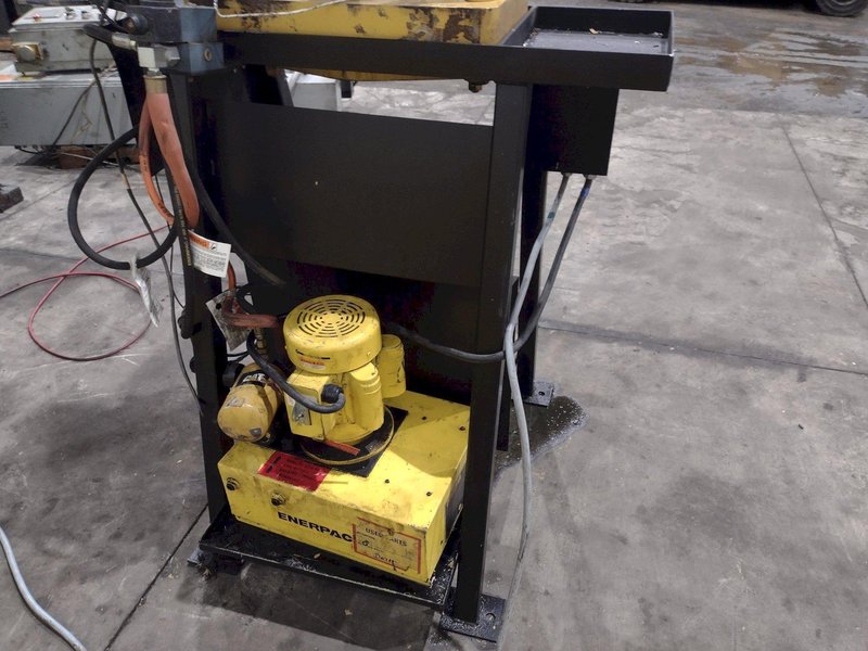 CAT CRIMPUTER HOSE CRIMPER &amp; COUPLING PRESS , WITH TOOLING DIES &amp; ENERPAC HYDRAULIC UNIT: YOBRO #24865