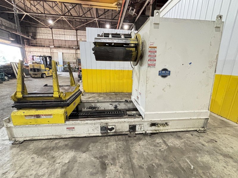 15,000 LBS X 36" COE MODEL #CPR-PO-15018 MOTORIZED COIL REEL UNCOILER W/ COIL CAR: STOCK #23436