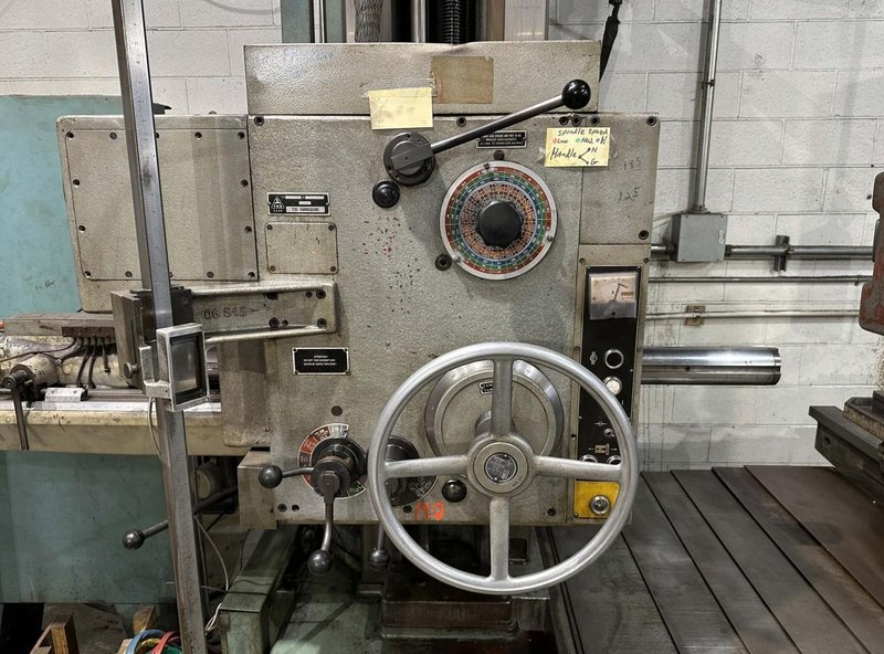 3.5"  x 40 TAPER TOS MODEL #W9 ROTARY TABLE HORIZONTAL BORING MILL WITH FACING HEAD : YOBRO 25160