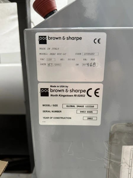 2002 BROWN &amp; SHARPE GLOBAL IMAGE 12.22.10 | Coordinate Measuring Machines