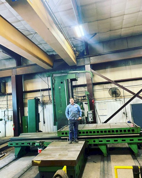 5" GIDDINGS &amp; LEWIS 65-H5-T HORIZONTAL BORING MILL WITH TAILSTOCK. STOCK # 0113526