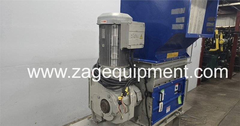 Zerma Used ZBS850 Shredder, Single Shaft, 20" x 33", 24 HP, 460V, Yr. 2015