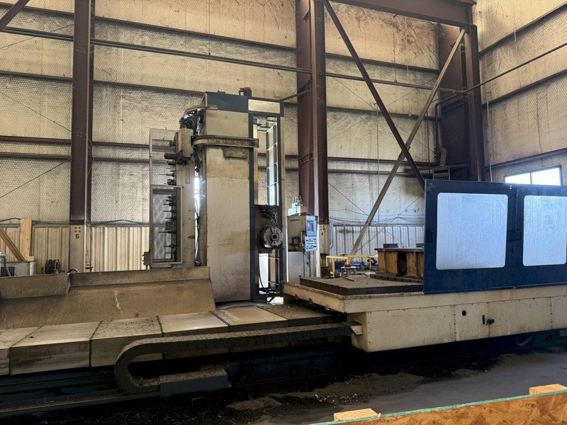 5.1" HNK CNC HORIZONTAL BORING MILL, HBM, 63 x 160 table with built in rotary, FANUC CNC, 40 ATC, CTS