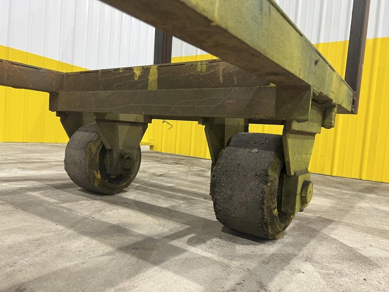 10,000 LBS X 12' HEAVY DUTY MOBILE TRANSFER CART WITH FORK POCKETS: STOCK #20243