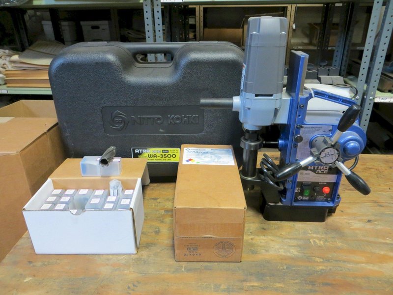 New NITTO KOHKI Portable Magnetic Base Drilling Machine, Model WA-3500