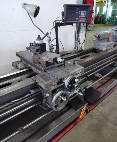 21"/28" x 100" US Industrial Gap Bed Lathe, Inch/mm, 3" Hole, Taper, 10 HP, DRO, Clean