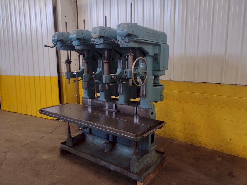 4 HEAD FOSDICK MULTI SPINDLE HEAVY DUTY GANG DRILL: STOCK #18005