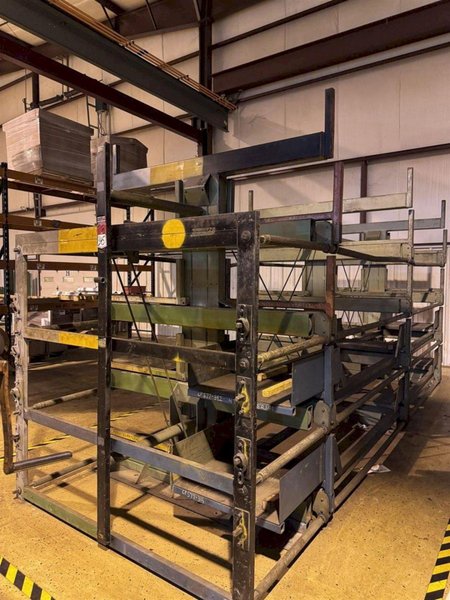 20' X 4 TIER STEEL STORAGE SYSTEM MODEL 4T-3G-30X12R-20' RETRACTABLE ARM STORAGE RACK: YOBRO #24444