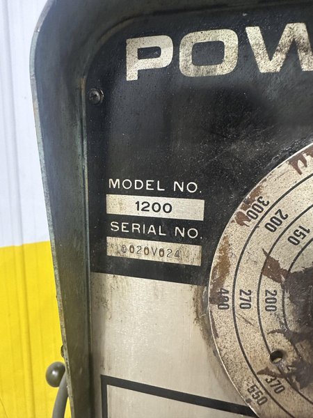 20" POWERMATIC MODEL #1200 VERTICAL SINGLE SPINDLE DRILL PRESS: YOBRO #23859