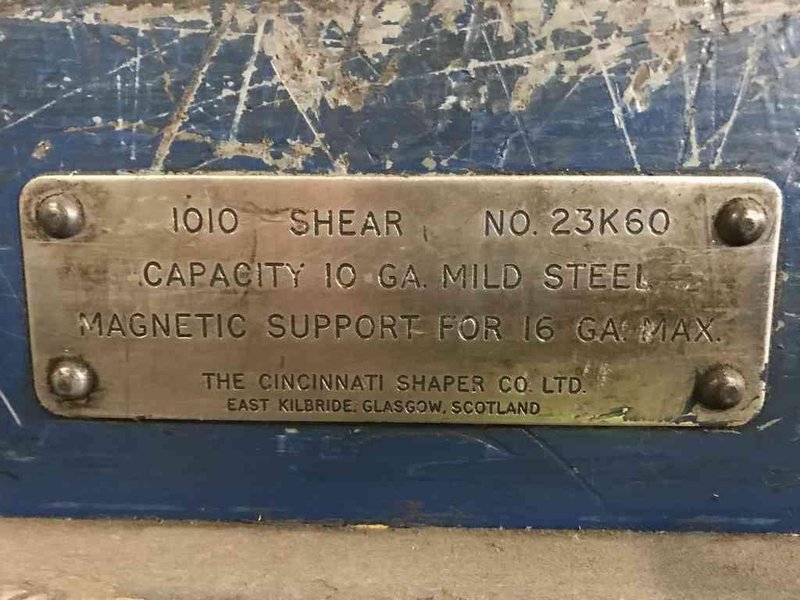 0.135" x 10' Cincinnati Power Sq. Shear