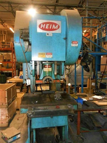 120-Ton HEIM Model 12-OBI-BG, Back Geared OBI Punch Press