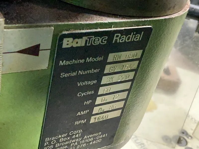 Baltec 0.12 Hp, 15” Diameter Plate Two Spindle Orbital Riveter - Rn 080
