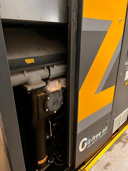 Clean-Room Ready Atlas Copco ZT75FF Rotary Screw Air Compressor  – 127 PSI Oil-Free Air, Built-In Dryer, 75 HP