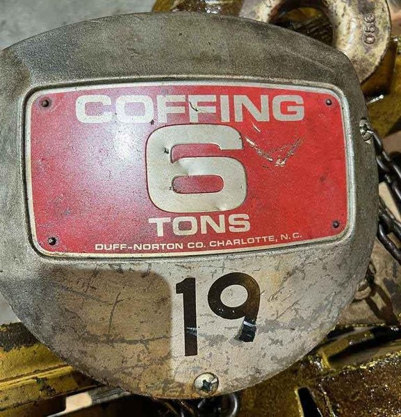 6 TON COFFING CHAIN HOIST WITH MANUAL GEAR TROLLEY