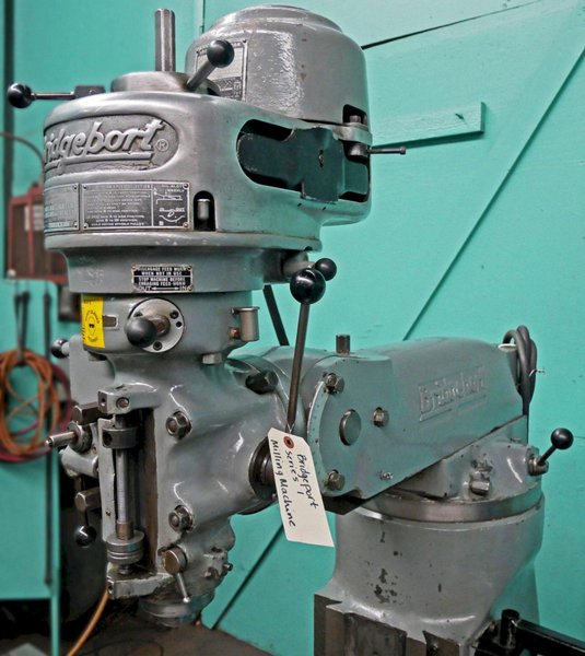 Bridgeport 9" x 48" 8-Speed Step-Pulley Vertical Milling Machine, Series I