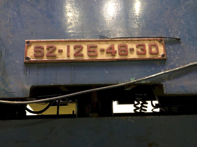 125 TON FEDERAL MODEL S2-125-48-30 STRAIGHT SIDE SSDC STAMPING PRESS, 6" STROKE: STOCK 16276