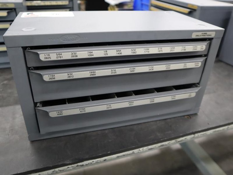 Huot Drill Index, Fractional Drills - 3 Drawer- Auction Item