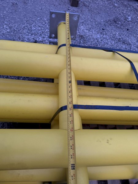 (20) 6' LONG x 36" HIGH IDEAL SHIELD TWO LINE PLASTIC COATED HEAVY DUTY GAURDRAIL BARRIER: YOBRO #24874