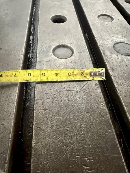 74" X 50" X 6" T-SLOT BOLSTER PLATE. STOCK #0113426