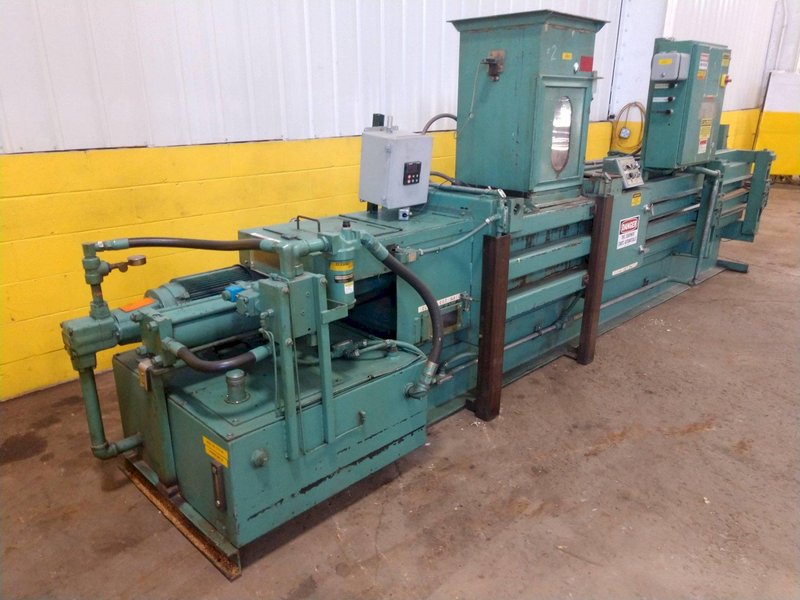 15" X 15" X 15 HP MAREN MODEL #111-297 HYDRAULIC HORIZONTAL AUTOMATIC CONTINUOUS BALER: STOCK #13505