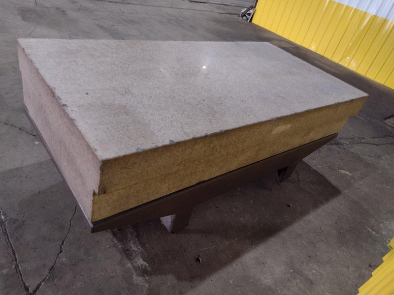 8' X 4' X 16" STARRETT CRYSTAL PINK SURFACE PLATE: STOCK #19055