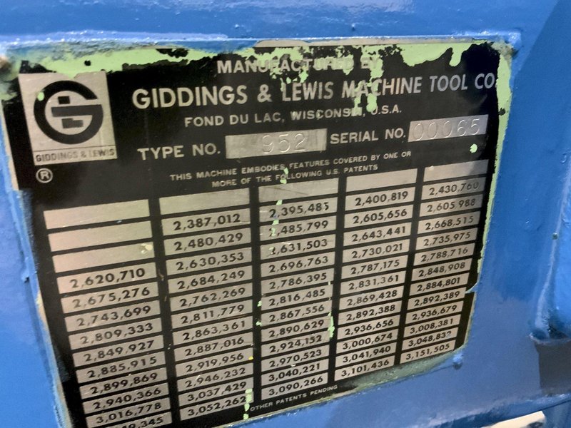 5' X 11" GIDDINGS &amp; LEWIS CHIPMASTER RADIAL ARM DRILL: STOCK #80789